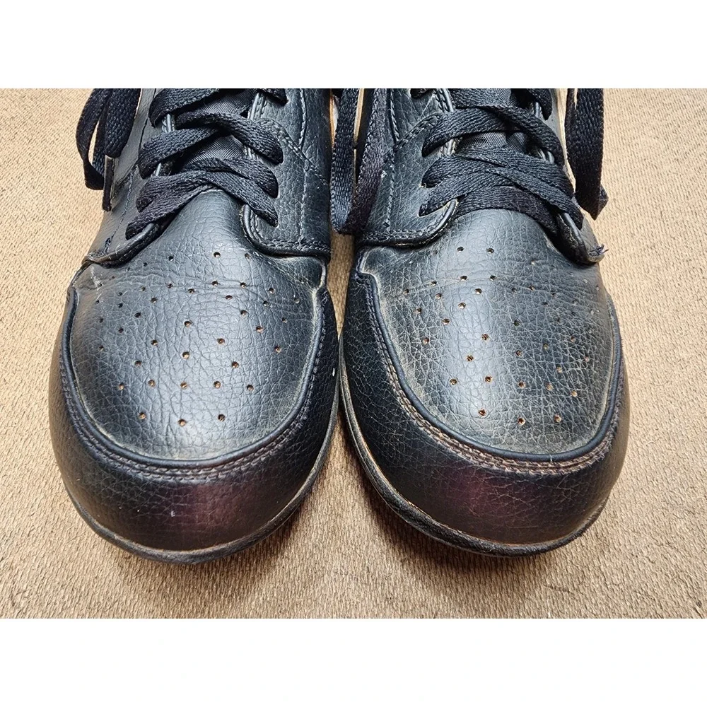 Nike Air Jordan 1 Mid TD Men's 8 Black White football cleats FJ6805-001